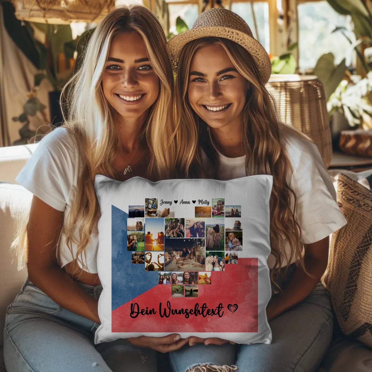 Personalisiertes Liebes Kissen für den Urlaub in Tschechien