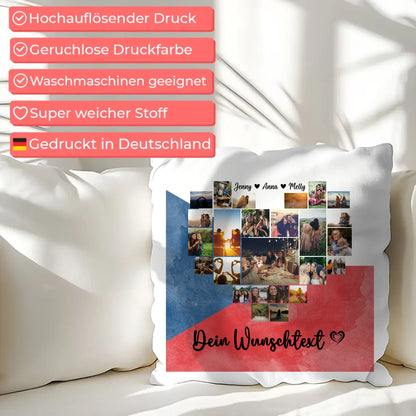 Personalisiertes Liebes Kissen für den Urlaub in Tschechien