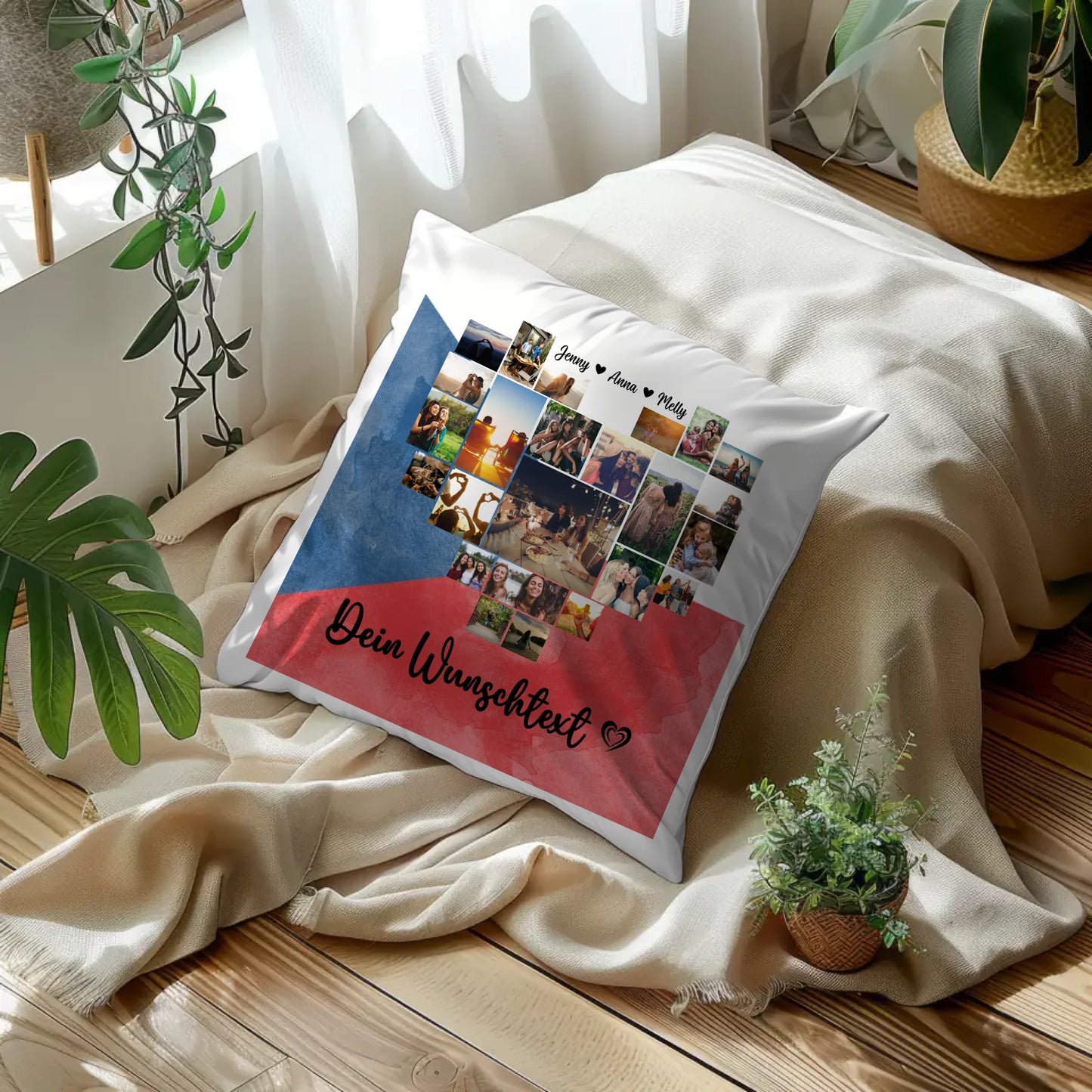 Personalisiertes Liebes Kissen für den Urlaub in Tschechien