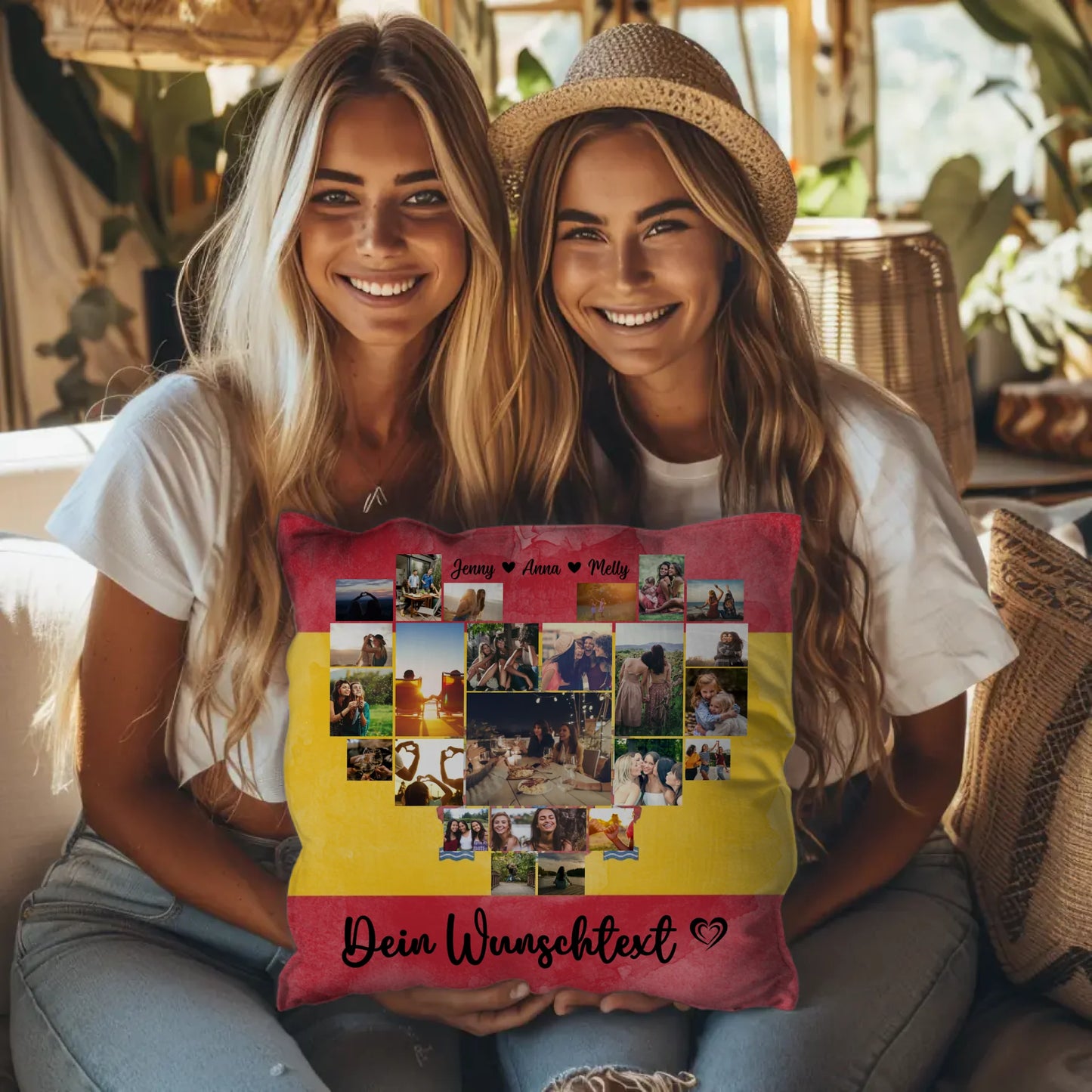 Personalisiertes Kissen Paare Urlaub Spanien Geschenkidee