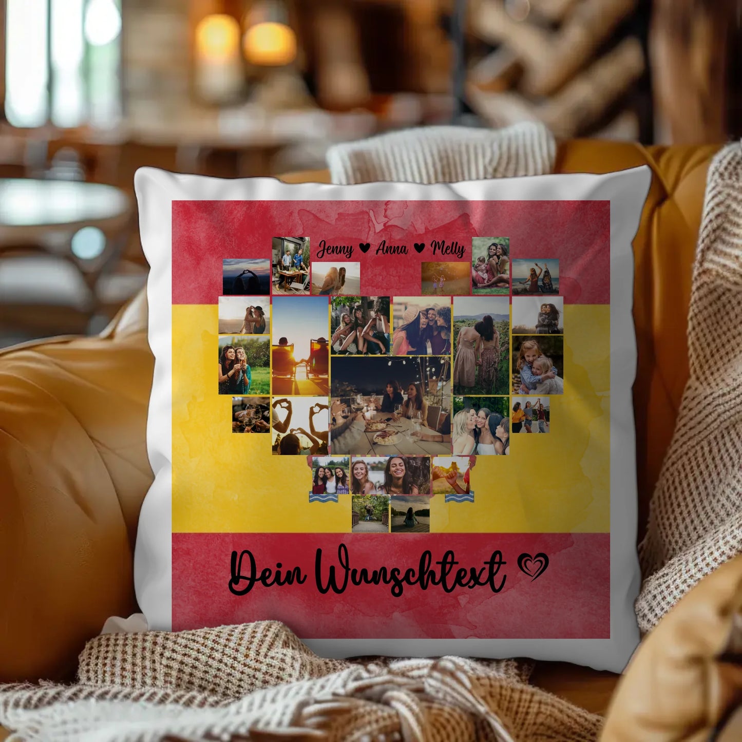 Personalisiertes Kissen Paare Urlaub Spanien Geschenkidee