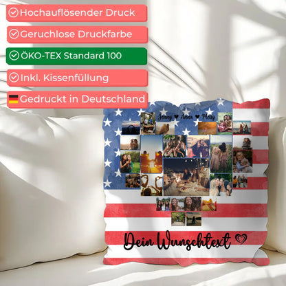 Kissen Für Paare als Erinnerung an den Urlaub in USA