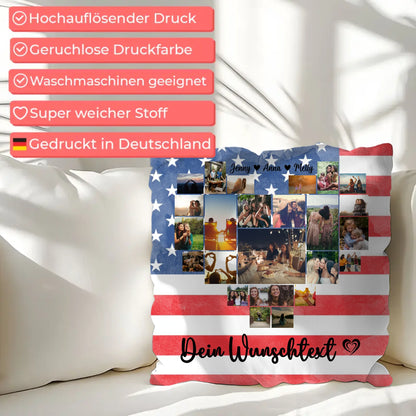 Kissen Für Paare als Erinnerung an den Urlaub in USA