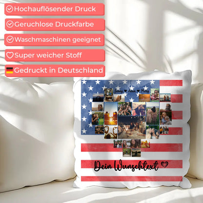 Kissen Für Paare als Erinnerung an den Urlaub in USA
