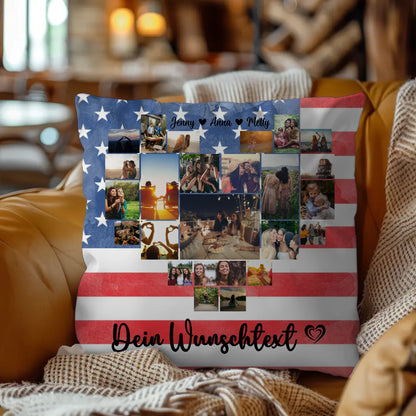 Kissen Für Paare als Erinnerung an den Urlaub in USA