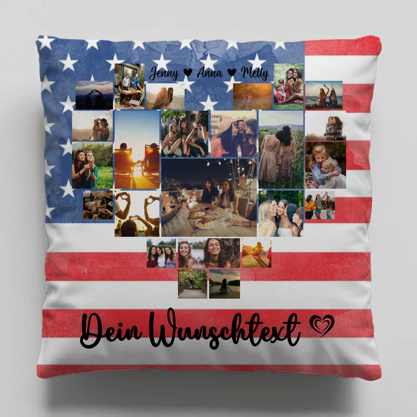 Kissen Für Paare als Erinnerung an den Urlaub in USA