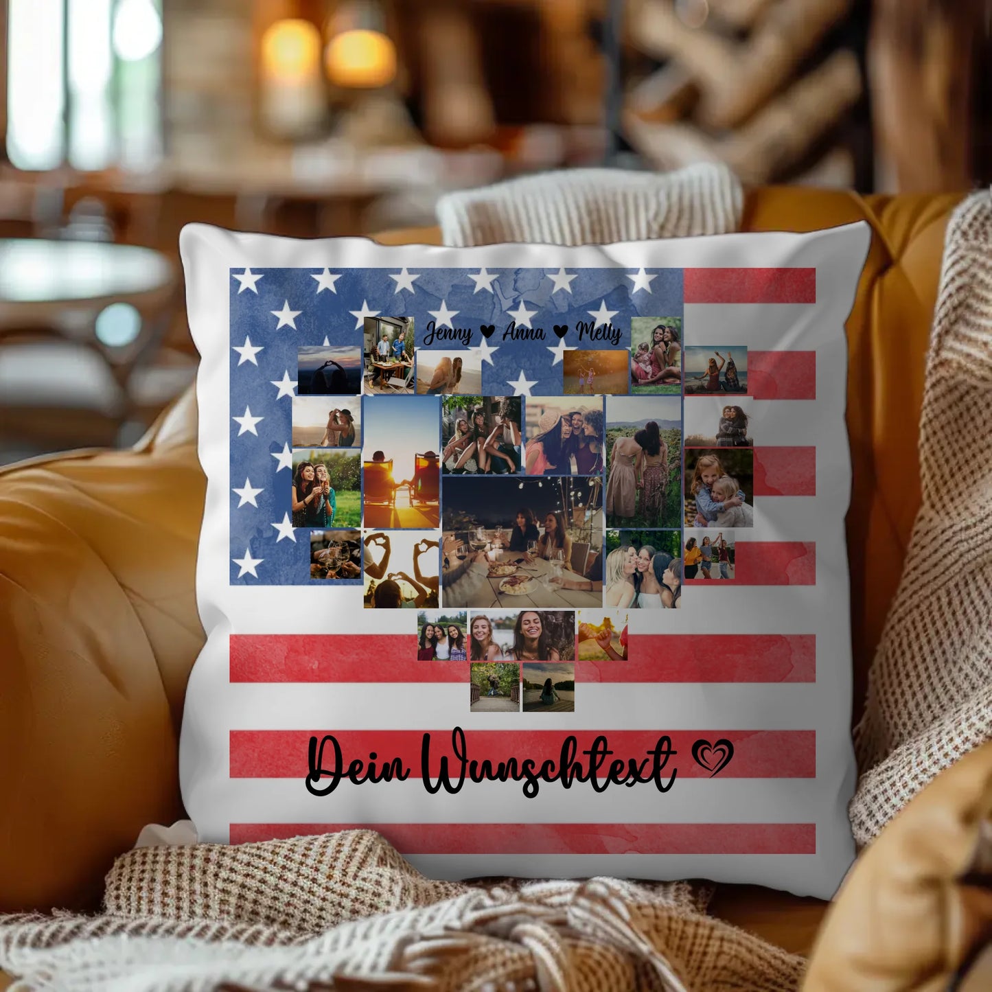 Kissen Für Paare als Erinnerung an den Urlaub in USA