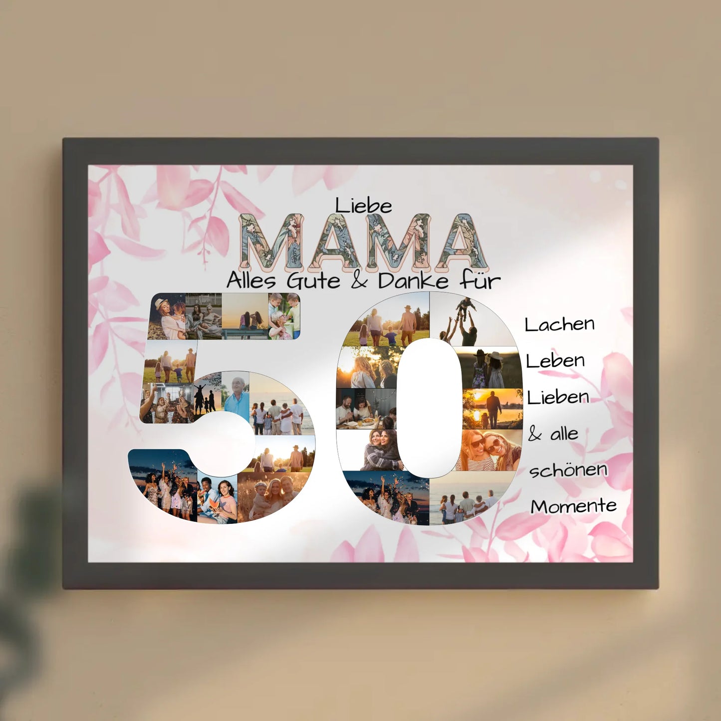 Geschenk zum 50 Geburtstag für Mama Fotos in Zahlen