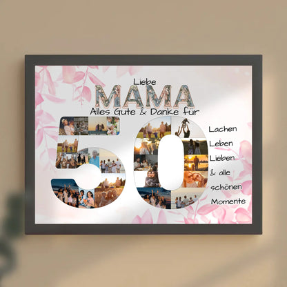 Geschenk zum 50 Geburtstag für Mama Fotos in Zahlen