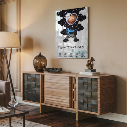 Herz Foto Personalisierte Acrylglas Poster Geburt Baby