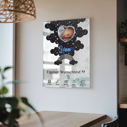 Herz Foto Personalisierte Acrylglas Poster Geburt Baby