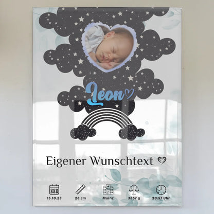 Herz Foto Personalisierte Acrylglas Poster Geburt Baby