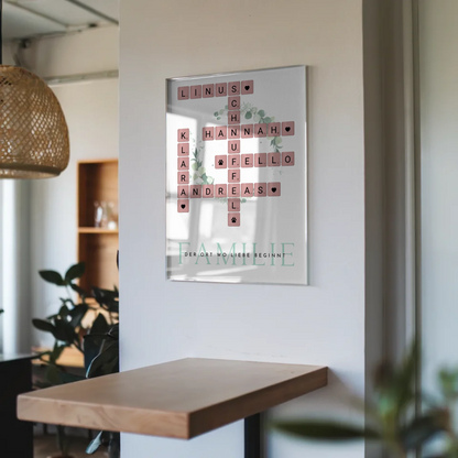 Familien Acrylglas Bild Wo Die Liebe Wohnt Kreuzworträtsel