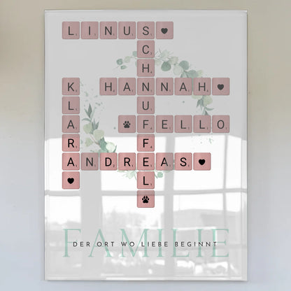 Familien Acrylglas Bild Wo Die Liebe Wohnt Kreuzworträtsel