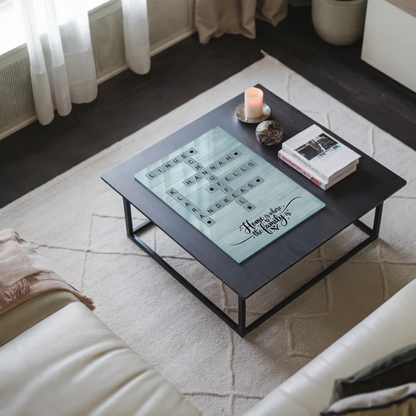 Personalisierte Acrylglas Foto Poster Kreuzworträtsel Namen