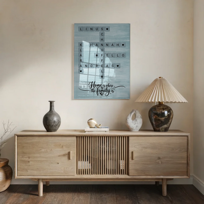 Personalisierte Acrylglas Foto Poster Kreuzworträtsel Namen