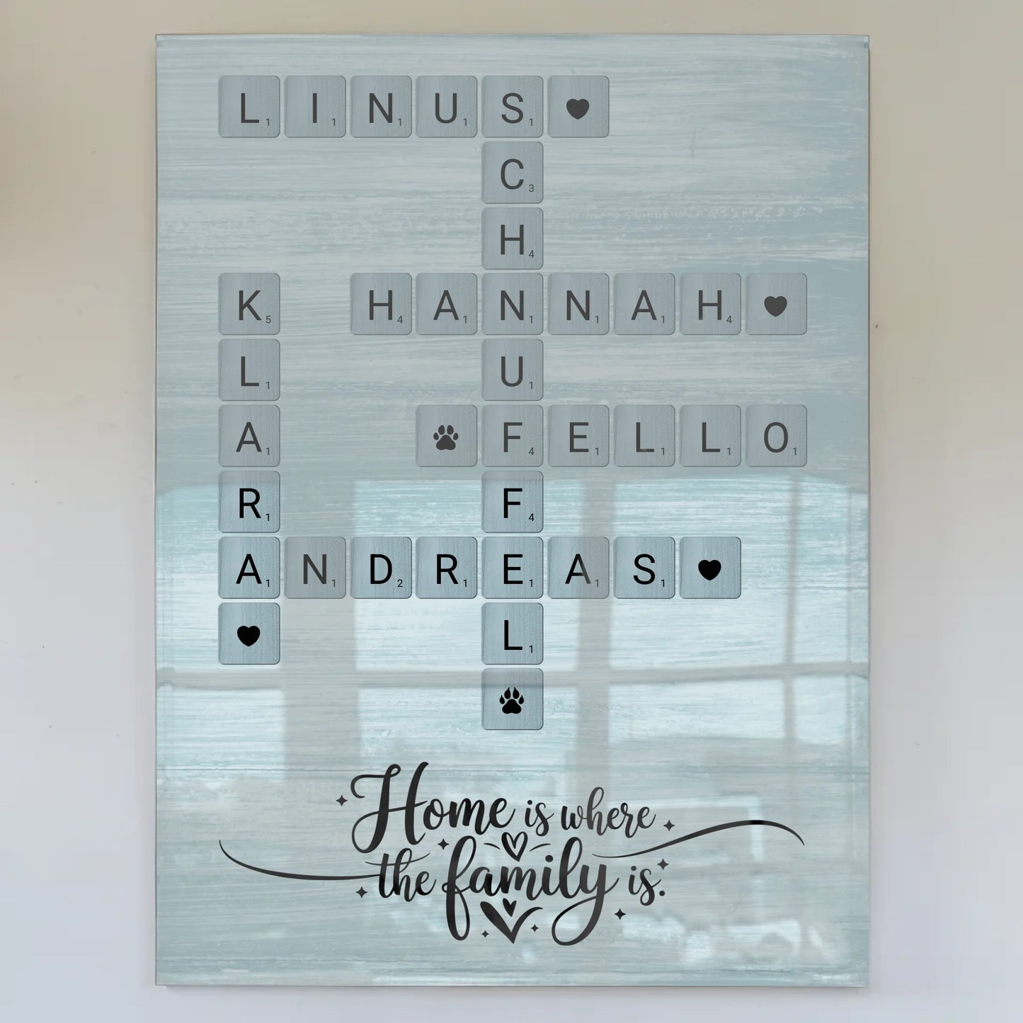 Personalisierte Acrylglas Foto Poster Kreuzworträtsel Namen