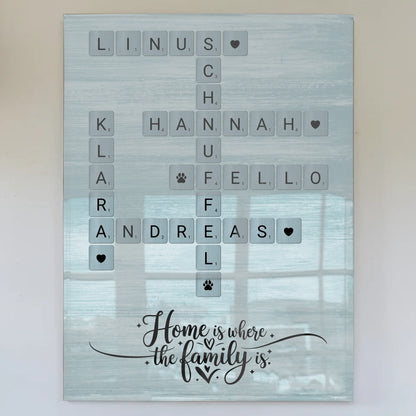 Personalisierte Acrylglas Foto Poster Kreuzworträtsel Namen