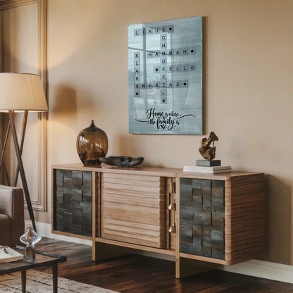 Personalisierte Acrylglas Foto Poster Kreuzworträtsel Namen