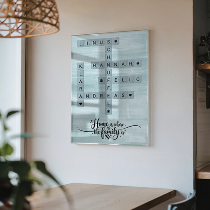 Personalisierte Acrylglas Foto Poster Kreuzworträtsel Namen