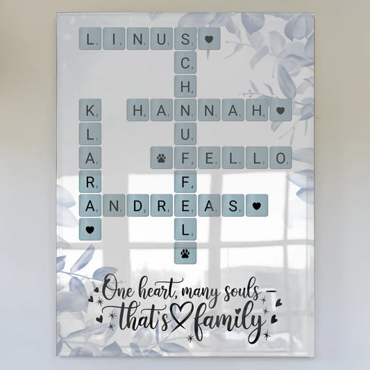 Familien Acrylglas Bild That is Family Kreuzworträtsel