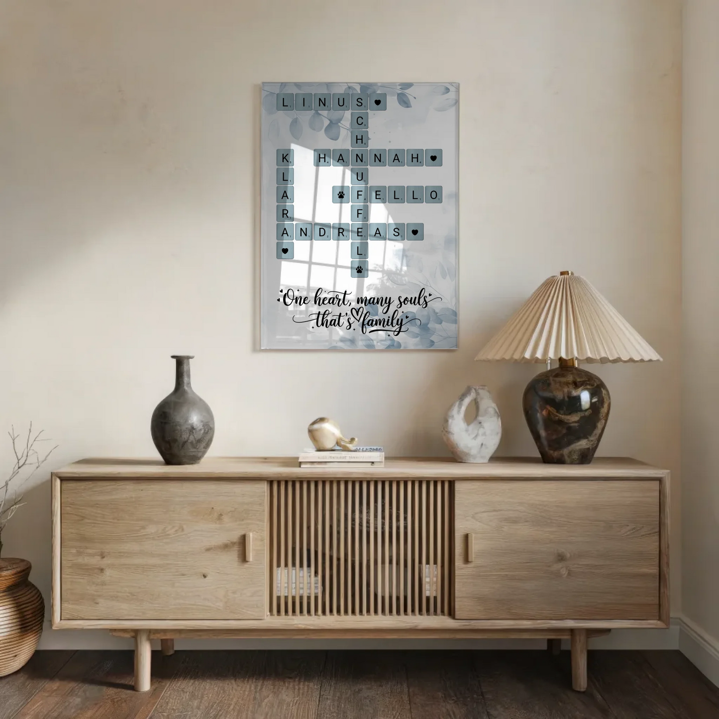 Familien Acrylglas Bild That is Family Scrabble Namen