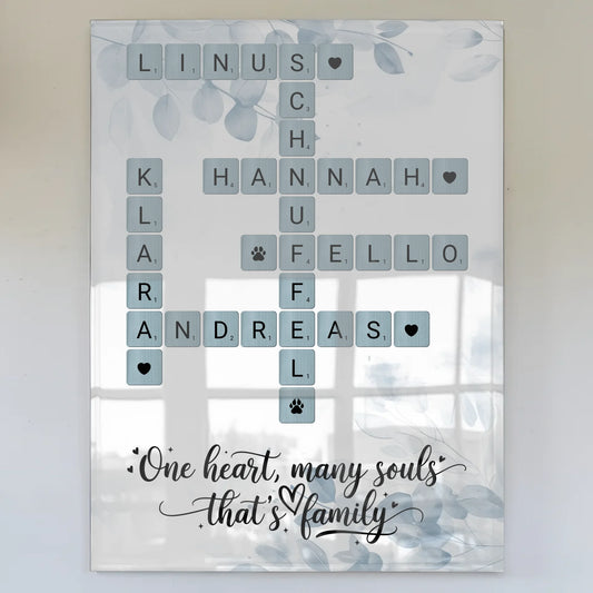 Familien Acrylglas Bild That is Family Scrabble Namen