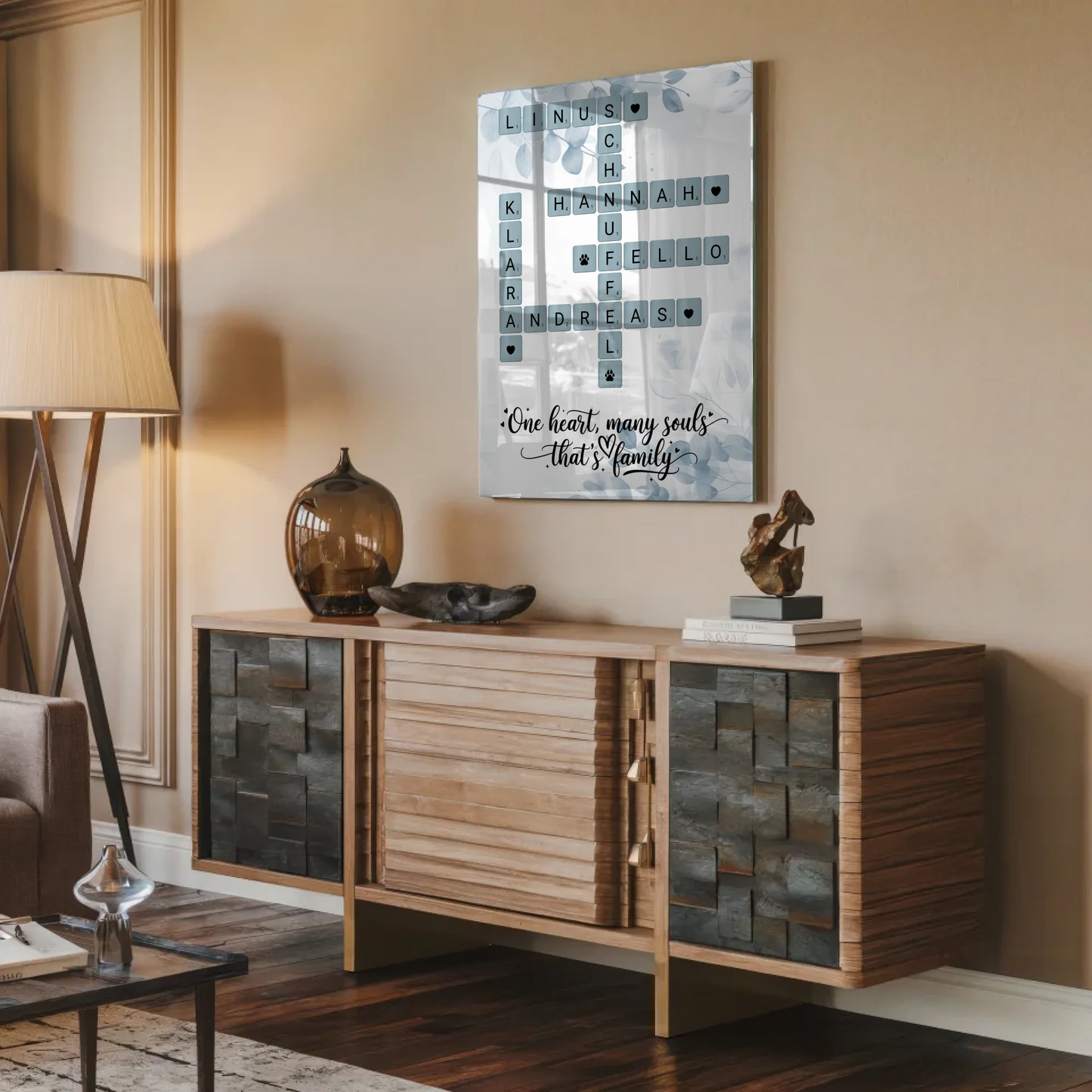 Familien Acrylglas Bild That is Family Scrabble Namen