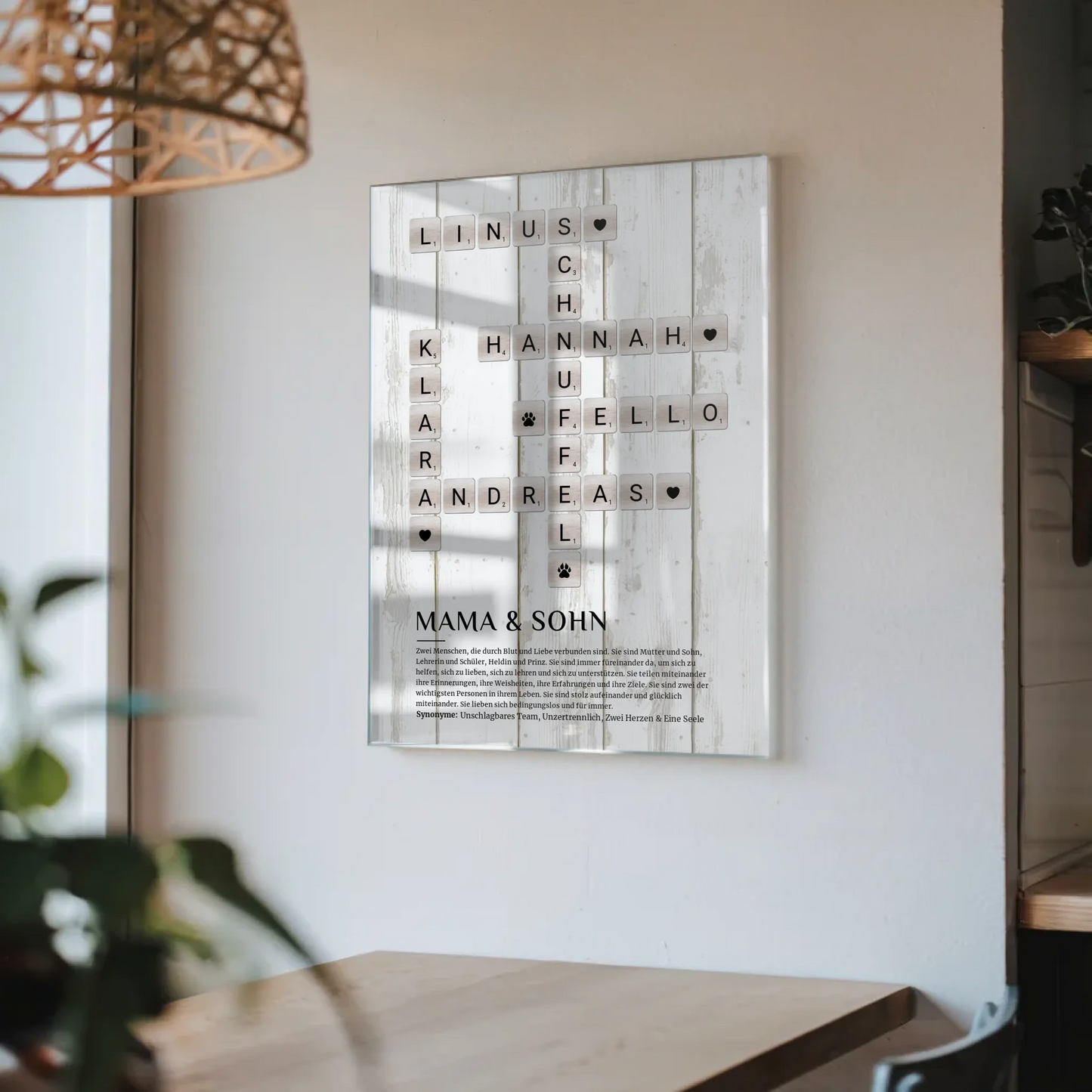 Personalisierte Acrylglas Foto Poster Definition Mama Sohn