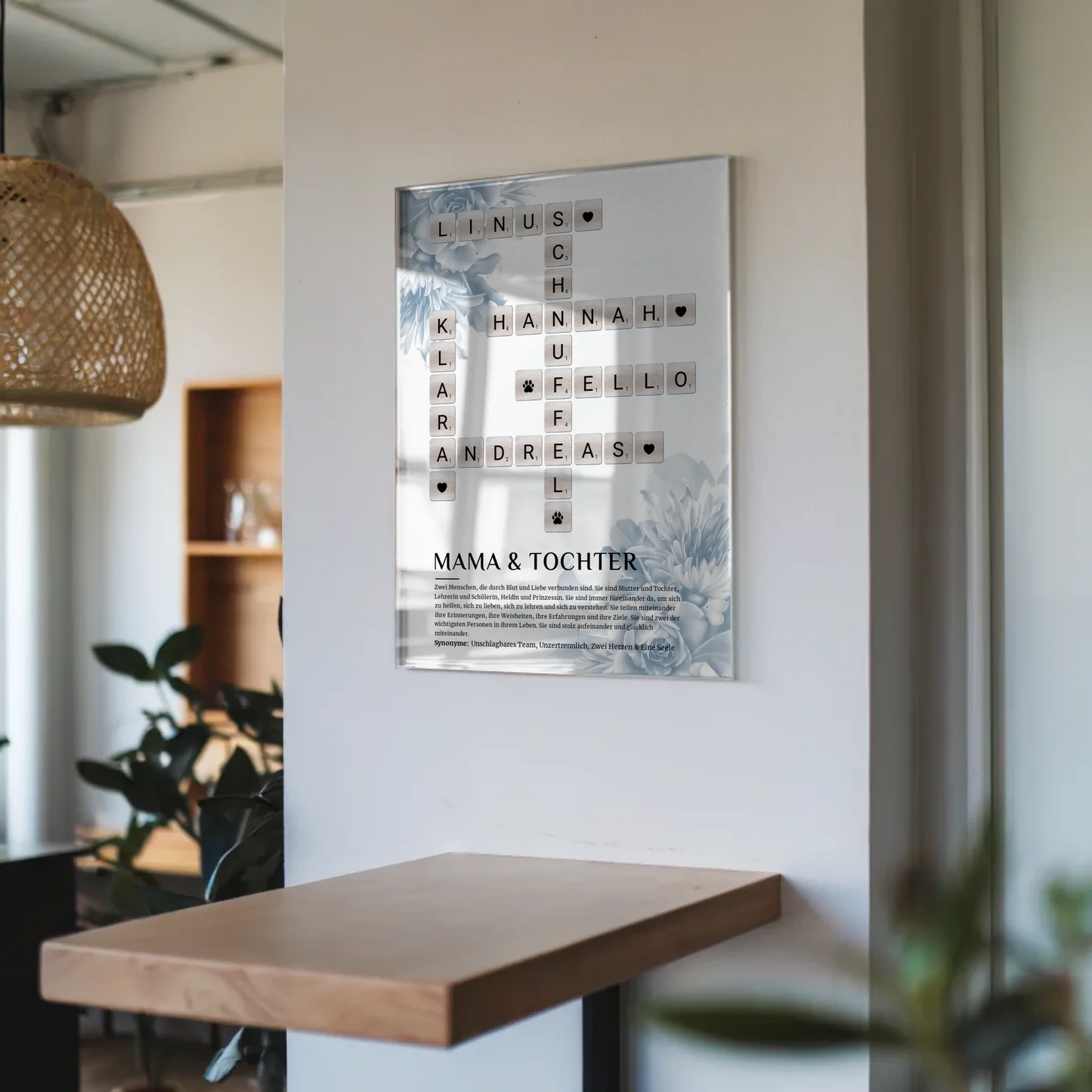 Personalisierte Acrylglas Foto Poster Mama Tochter Definition