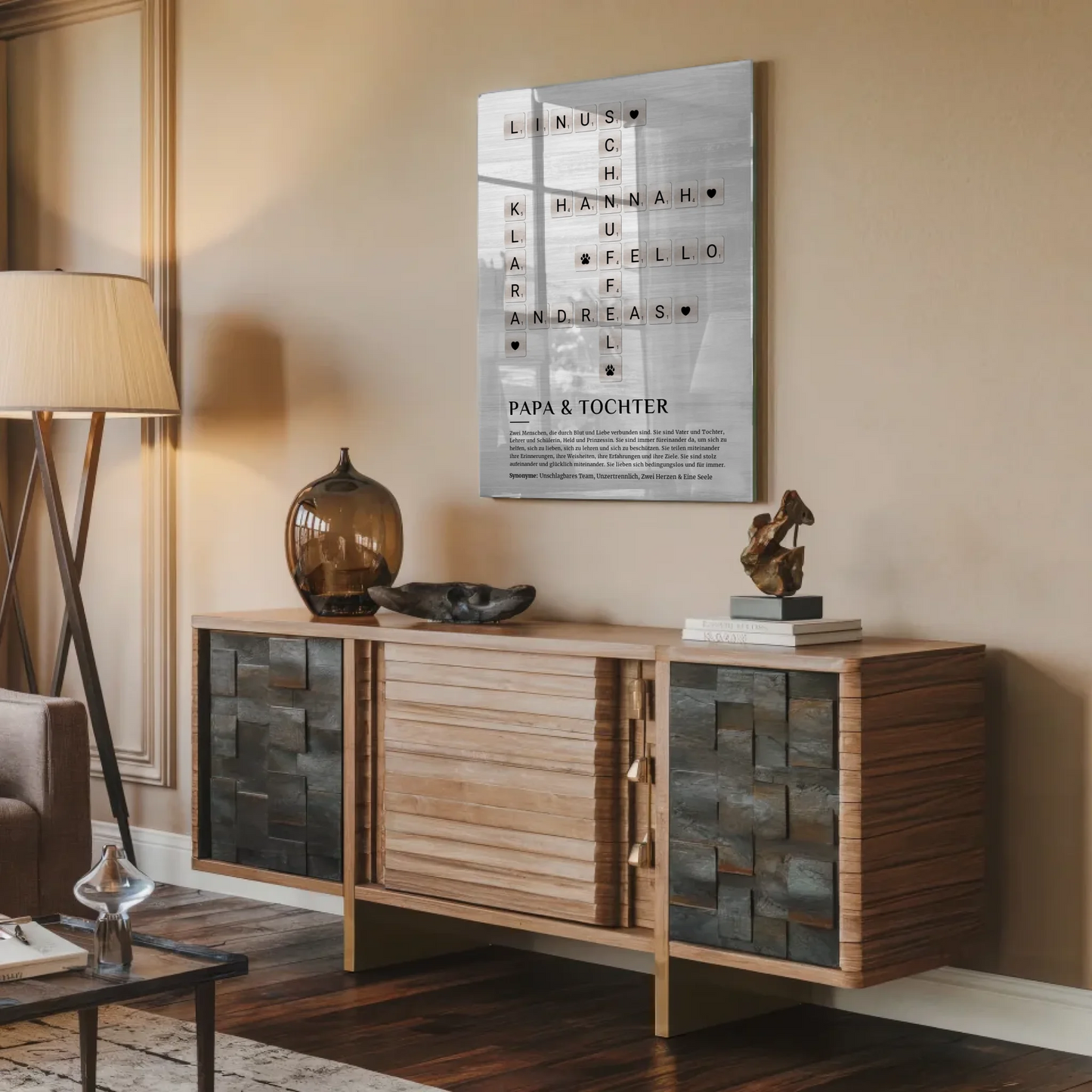 Personalisierte Acrylglas Foto Poster Papa Tochter Definition