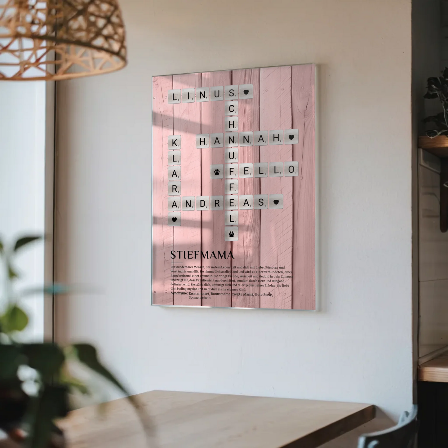 Personalisierte Acrylglas Foto Poster Definition Stiefmama