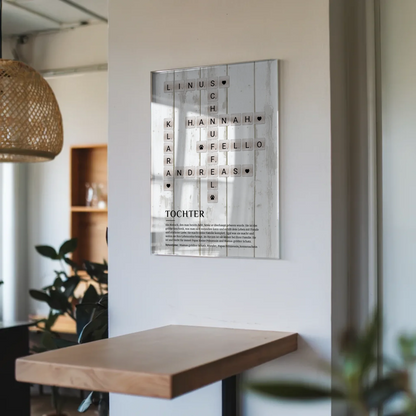 Personalisierte Acrylglas Foto Poster Definition Tochter