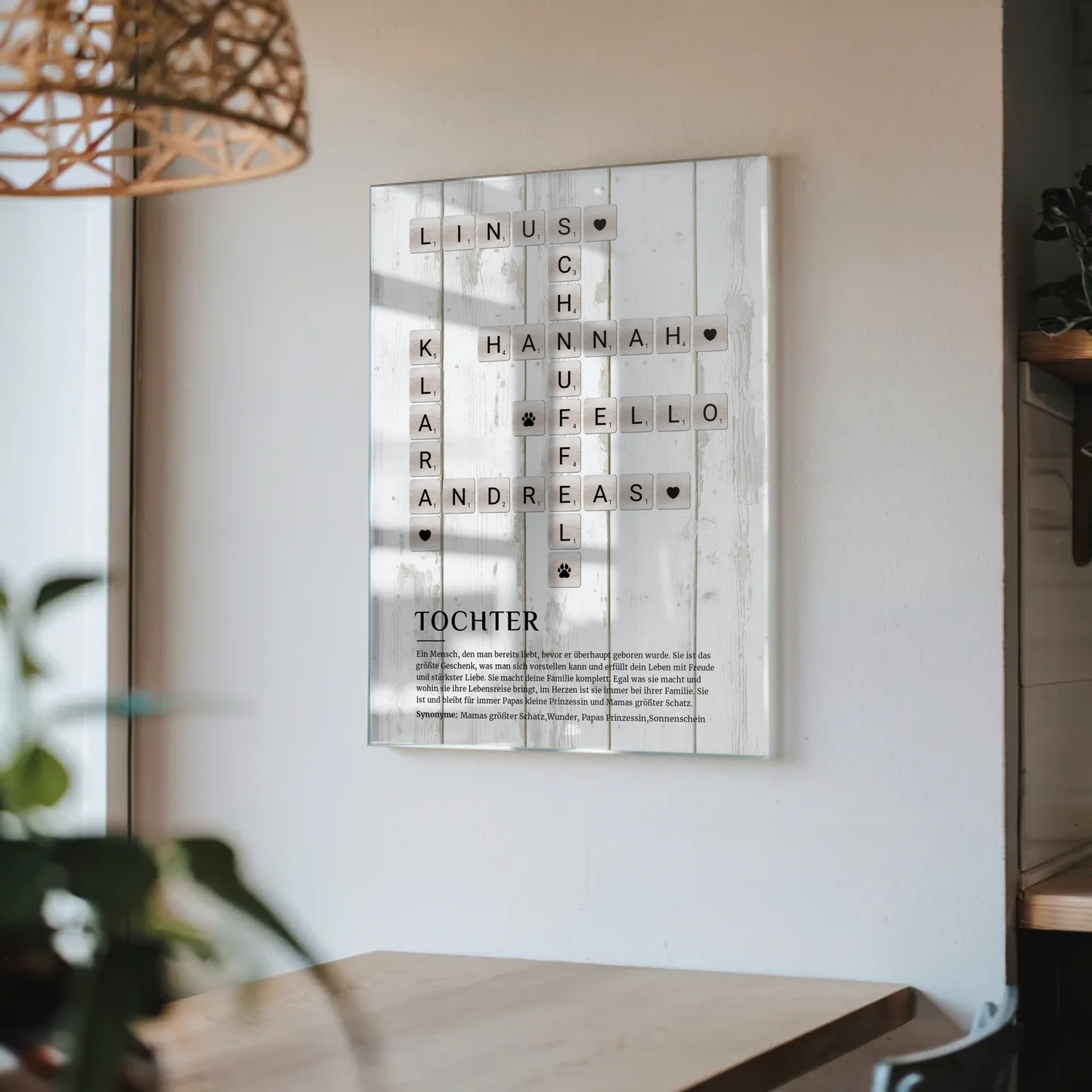 Personalisierte Acrylglas Foto Poster Definition Tochter