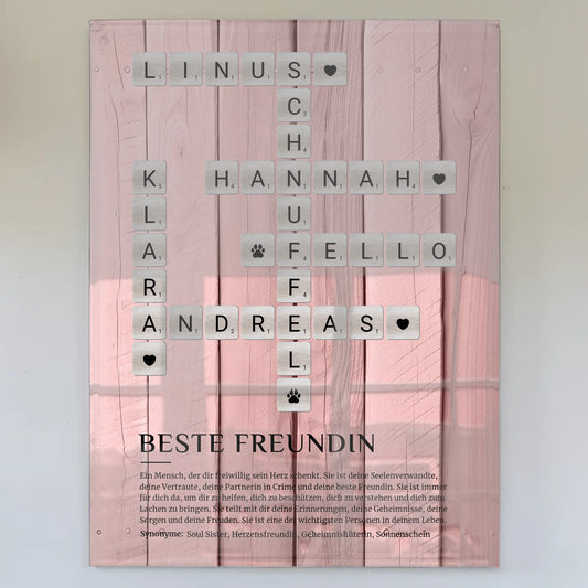 Beste Freundin Definition Acrylglas Bild Kreuzworträtsel