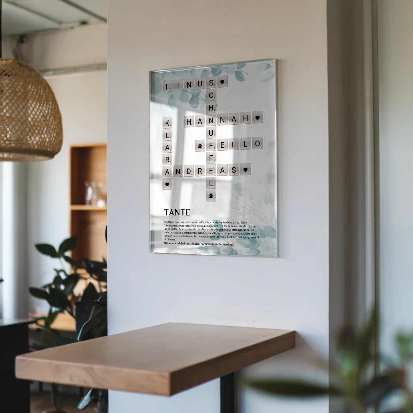 Tante Definition Acrylglas Foto Poster Kreuzworträtsel