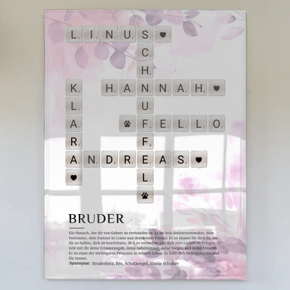 Bruder Definition Acrylglasbild Poster Kreuzworträtsel