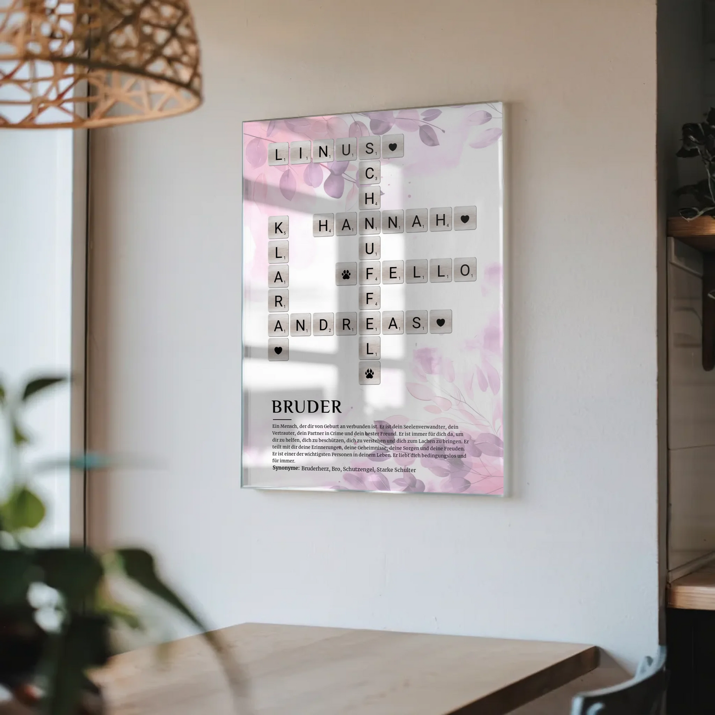 Bruder Definition Acrylglasbild Poster Kreuzworträtsel