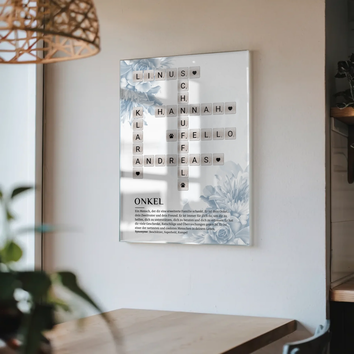 Onkel Definition Acrylglasbild Poster Kreuzworträtsel