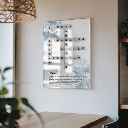 Onkel Definition Acrylglasbild Poster Kreuzworträtsel