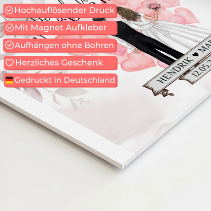 Willkommensschild Hochzeit Herz Ballons Fotoboard Geschenk