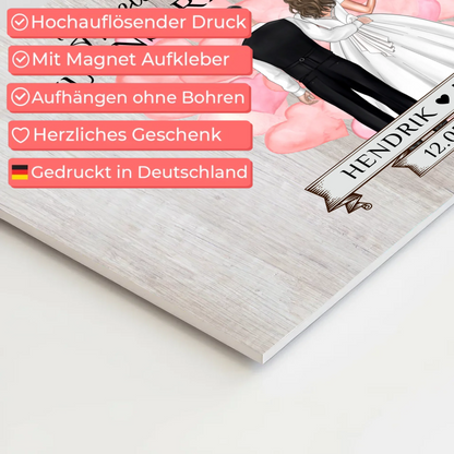Hochzeit Willkommensschild Holz Stil Fotoboard Design