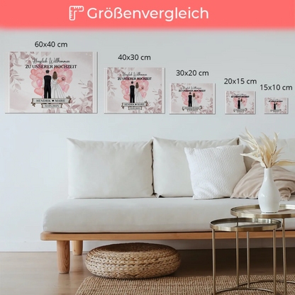 Willkommensschild Hochzeit Herz Ballons Fotoboard Geschenk