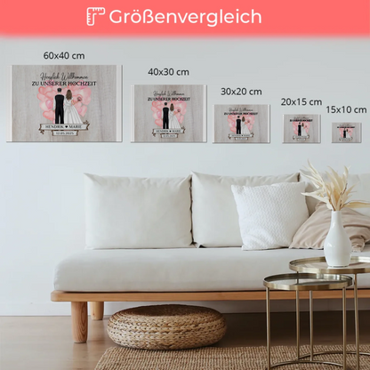 Hochzeit Willkommensschild Holz Stil Fotoboard Design