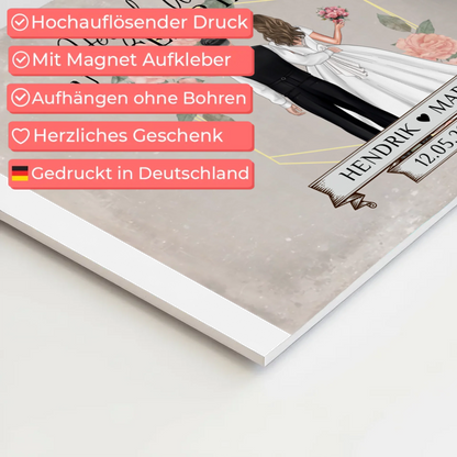 Fotoboard Hochzeit Herzlich Willkommen Vintage Design