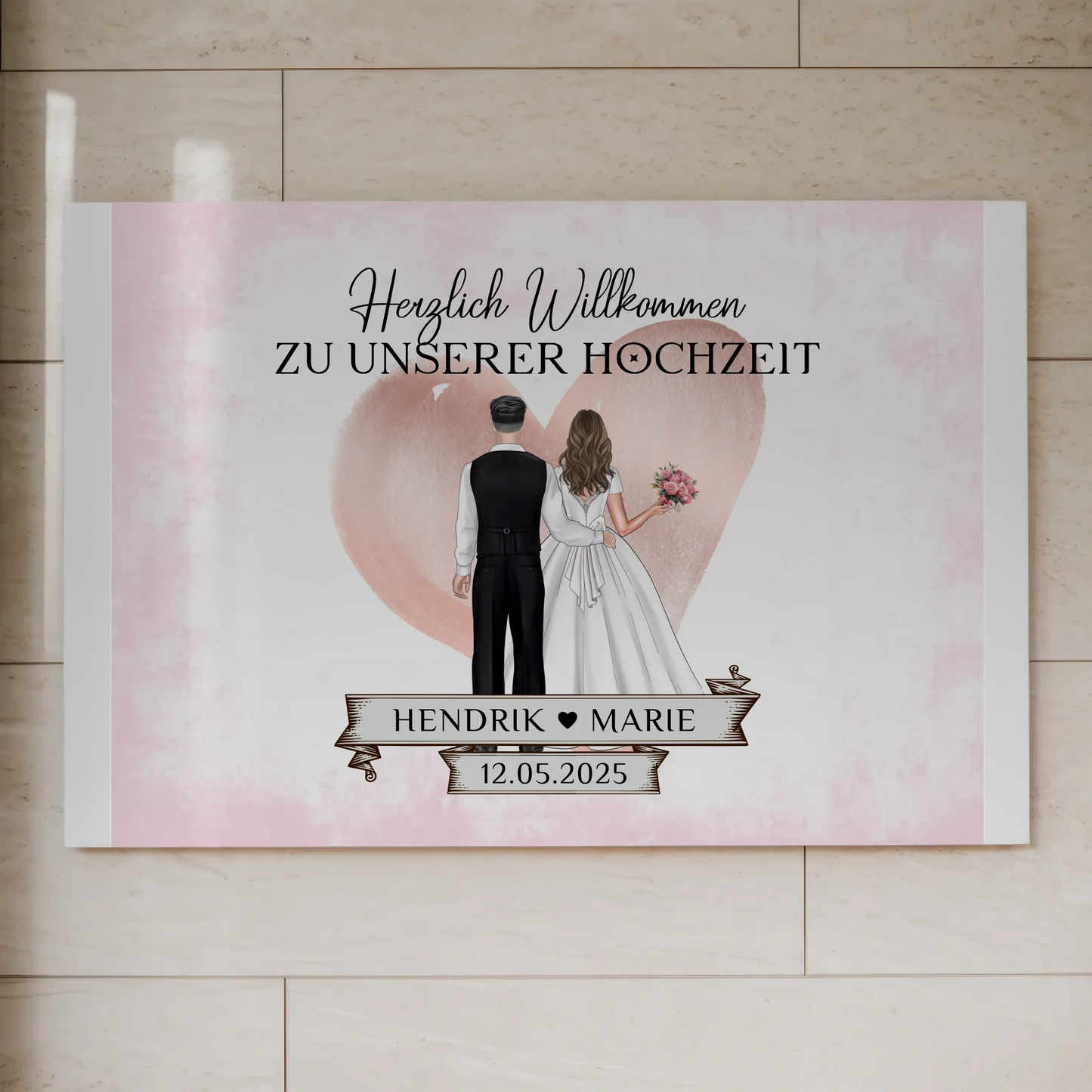 Willkommensschild Hochzeit Blüten Fotoboard Geschenkideen