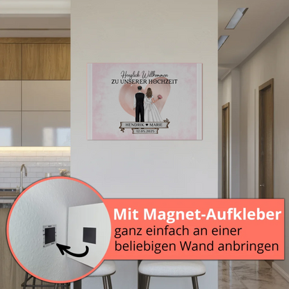 Willkommensschild Hochzeit Blüten Fotoboard Geschenkideen