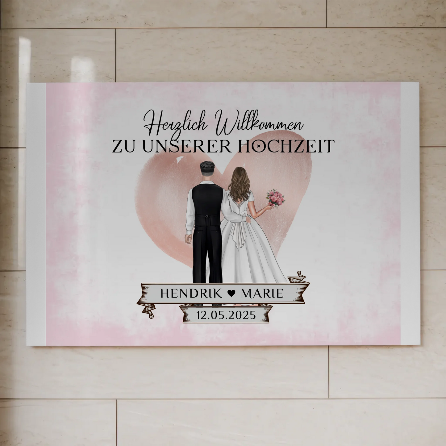 Willkommensschild Hochzeit Blüten Fotoboard Geschenkideen