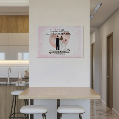 Willkommensschild Hochzeit Blüten Fotoboard Geschenkideen