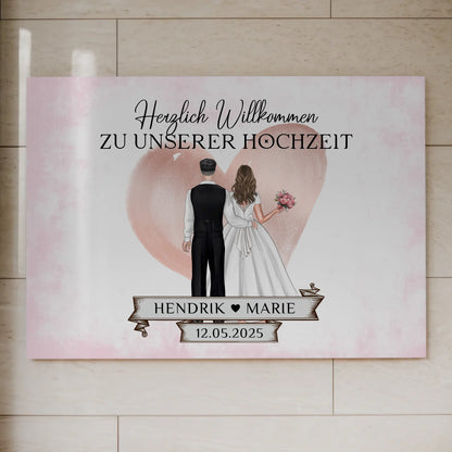 Willkommensschild Hochzeit Blüten Fotoboard Geschenkideen